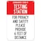Signmission PSA, Testing Station Please Provide 6 Feet Of Distance, 10in X 7in Rigid Plastic, OS-NS-P-710-25553 OS-NS-P-710-25553 - alternate 1